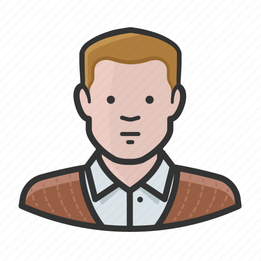 Avatar, blond, caucasian, male, man, sweater icon - Download on Iconfinder