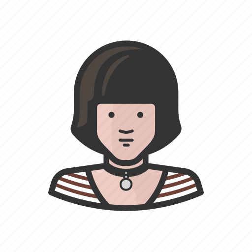 Avatar, female, girl, stripes, woman, young icon - Download on Iconfinder