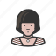 avatar, female, girl, stripes, woman, young 