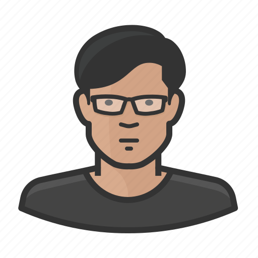 Asian, boy, glasses, male, man, young icon - Download on Iconfinder