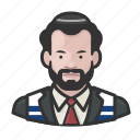 jewish, rabbi, kippah, yarmulke, avatar, user, person