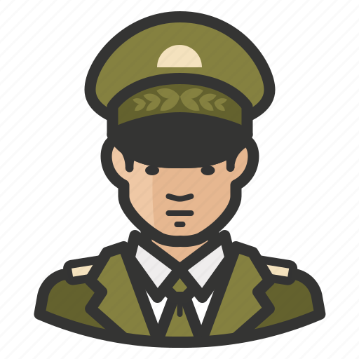 Asian, avatar, general, man, army, miltary icon - Download on Iconfinder