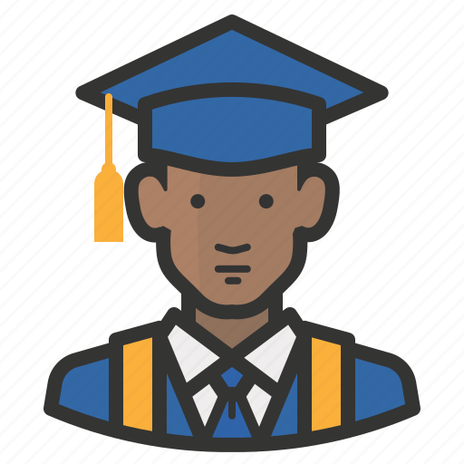 African, avatar, graduate, man, education, school icon - Download on Iconfinder