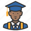 african, avatar, graduate, man, education, school 