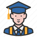 avatar, graduate, man, education, school