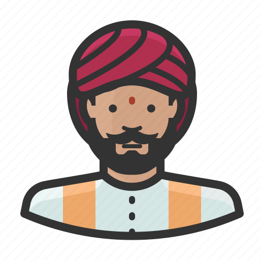 Avatar, indian, man, turban, hindu icon - Download on Iconfinder