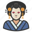 avatar, japanese, traditional, woman, female, geisha, girl, kimono 