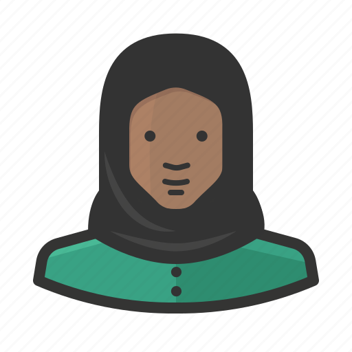 African, hijab, muslim, woman, female, girl, islam icon - Download on Iconfinder