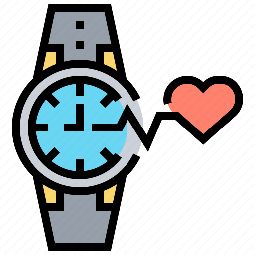 Clock, heart, heartbeat, rate, watch icon - Download on Iconfinder
