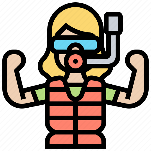Life, jacket, scuba, diving, protection icon - Download on Iconfinder
