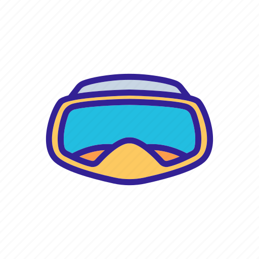 Accessory, diving, googles, mask, permeable, swimming, water icon - Download on Iconfinder