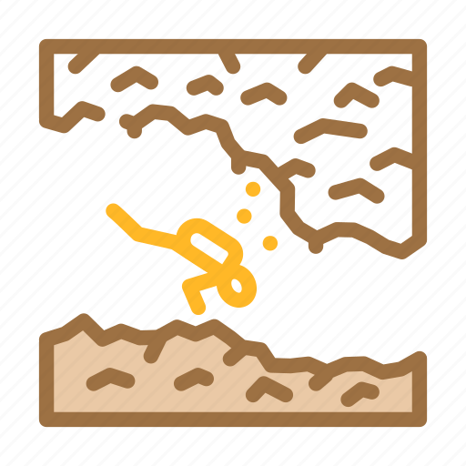 Diving, rocks, caves, school, education, lesson icon - Download on Iconfinder