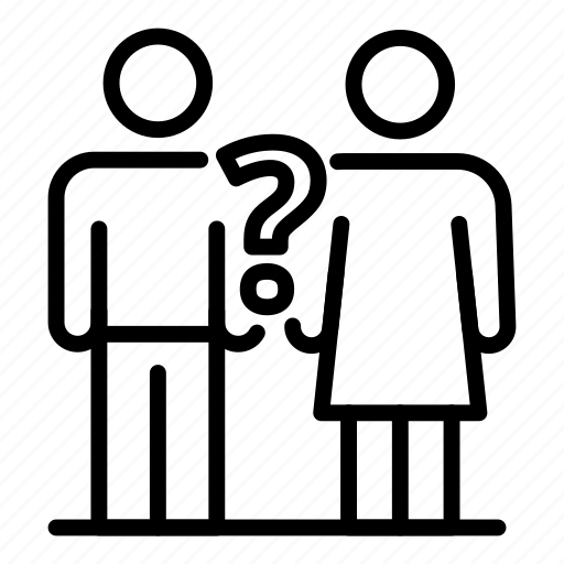 Business, couple, divorce, family, question, wedding, woman icon - Download on Iconfinder