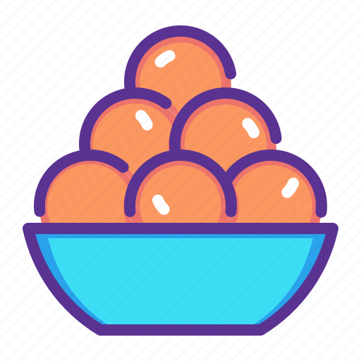 Bowl, delicacy, dessert, indian, laddu, sweet, treat icon - Download on Iconfinder