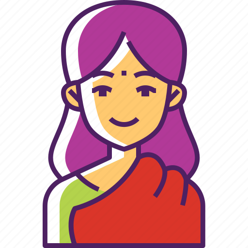 Woman, indian, people, india, culture, person, traditional icon - Download on Iconfinder