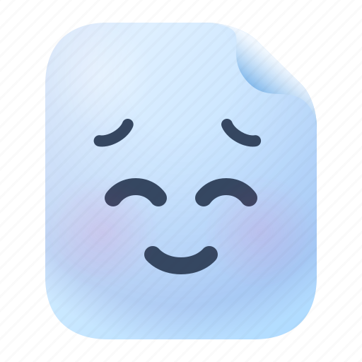 Document, smile, emoji, face, file, paper icon - Download on Iconfinder