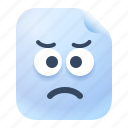 angry, emoji, document, file, paper
