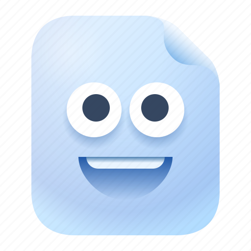 File, document, paper, happy icon - Download on Iconfinder