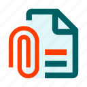 attach, clip, document, extension, file, format, paper