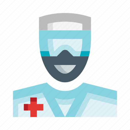 Doctor, face mask, medical, visor icon - Download on Iconfinder