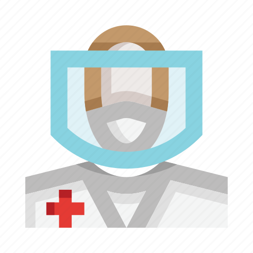 Doctor, face mask, medical, visor icon - Download on Iconfinder