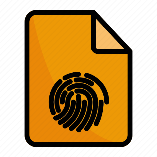 Document, file, paper, documentation, sheet, data, finger print icon - Download on Iconfinder