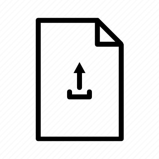 Symbol, document, paper, up arrow, upload icon - Download on Iconfinder