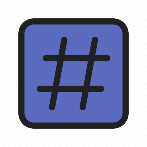 Hashtag, tag, social-media, hash, communication icon - Download on Iconfinder