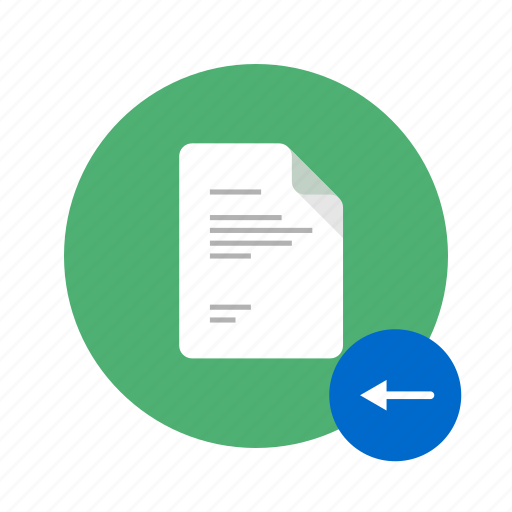 Arrow, back, docs, document, left, move, previous icon - Download on Iconfinder