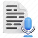 file, document, paper, voice, audio, microphone, podcast
