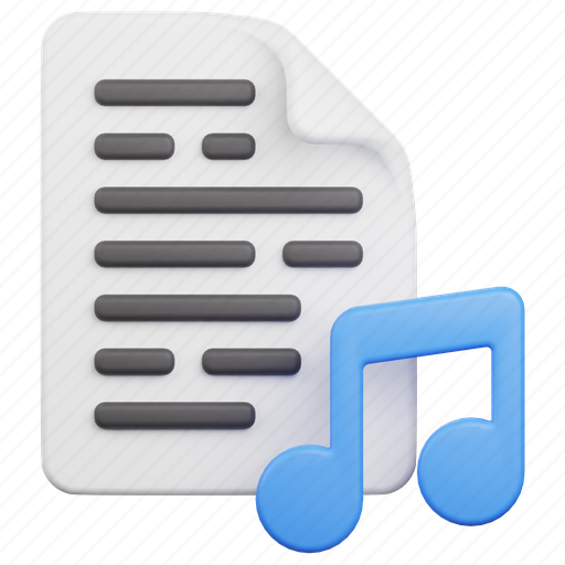 File, document, paper, music, audio, sound, multimedia icon - Download on Iconfinder