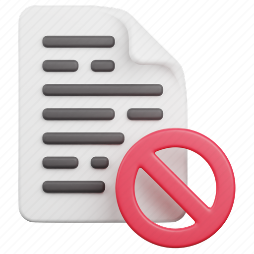 File, document, paper, blocked, block, ban, banned icon - Download on Iconfinder