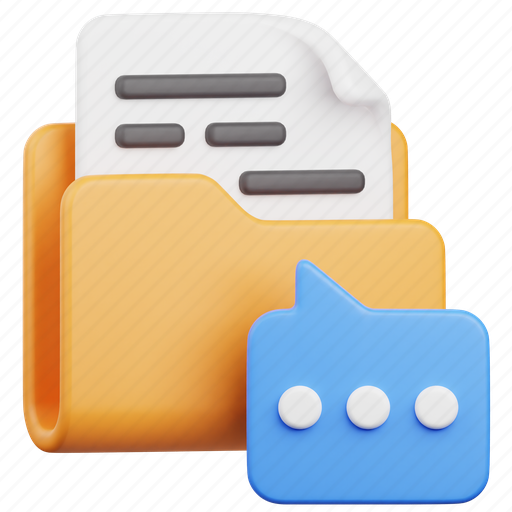 Folder, file, document, chat, message, conversation, bubble icon - Download on Iconfinder