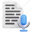 file, document, paper, voice, audio, microphone, podcast 