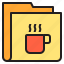 break, coffee, folder, interface 