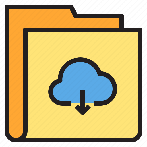 Cloud, download, folder, interface icon - Download on Iconfinder