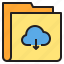 cloud, download, folder, interface 