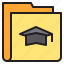 folder, graduate, study, interface 