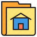 folder, home, house, interface