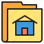 folder, home, house, interface 
