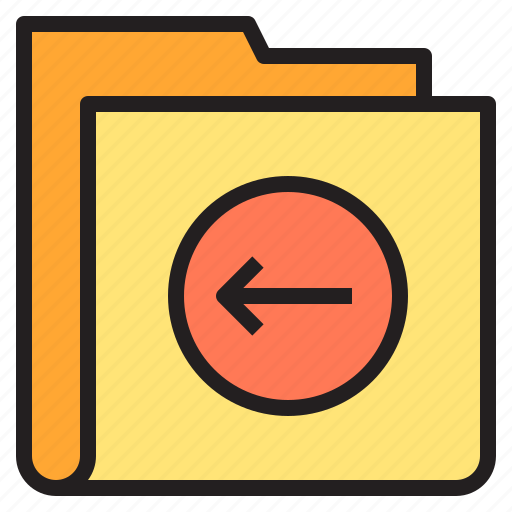 Arrow, folder, left, interface icon - Download on Iconfinder
