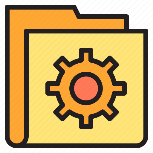 Folder, gear, process, interface icon - Download on Iconfinder