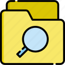 search, document, file, ui, essentials, folder, magnifier