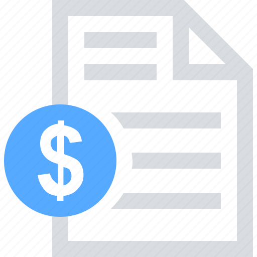 Document, dollar, file, report, sign icon - Download on Iconfinder