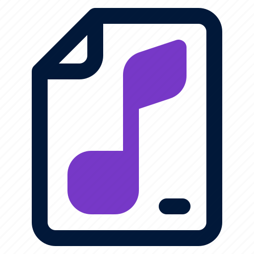 Audio, file, sound, music, note icon - Download on Iconfinder