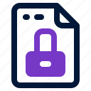 lock, file, padlock, privacy, document