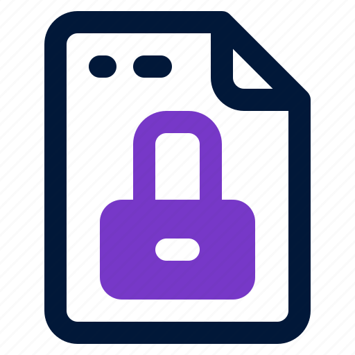 Lock, file, padlock, privacy, document icon - Download on Iconfinder