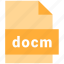 docm, document, file, format, type 