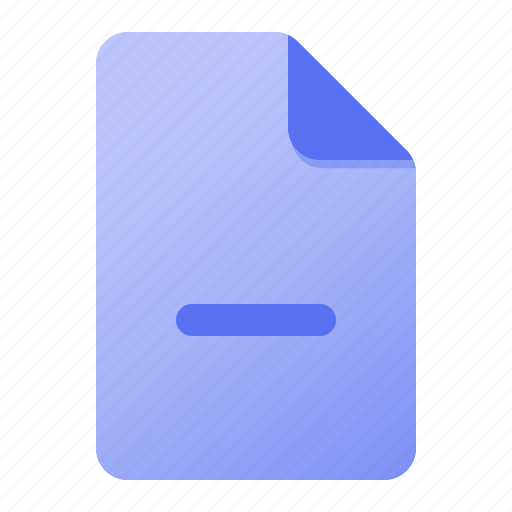 Document, file, file type, format, minus, page icon - Download on Iconfinder