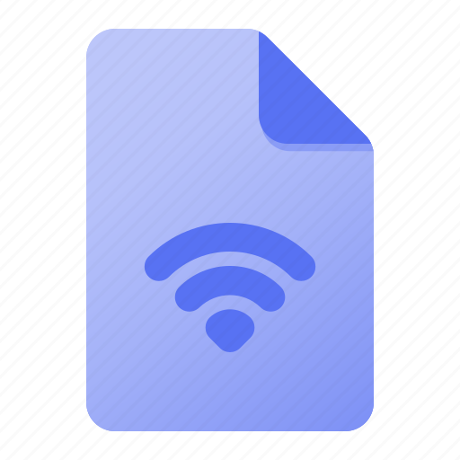 Page, paper, signal, wifi, wireless icon - Download on Iconfinder